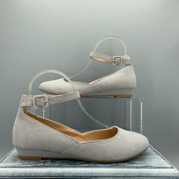 NEW DREAM PAIRS Women's Revona Low Wedge Flats Gray Size 6.5 - Picture 1 of 10